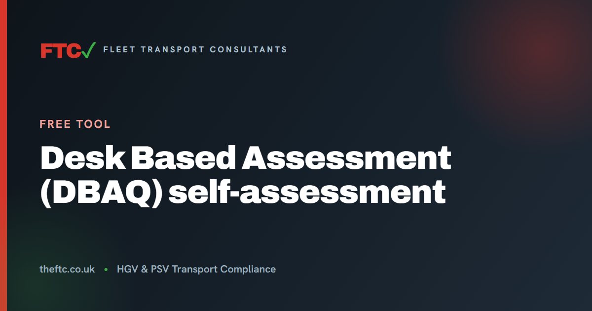 DVSA Desk Based Assessment (DBA) — Free Self-Assessment + Expert ...