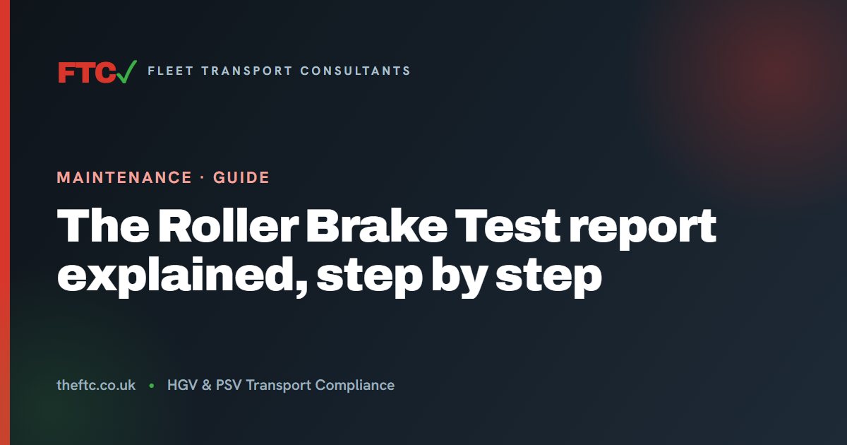 Roller Brake Test Explained | Fleet Transport Consultants