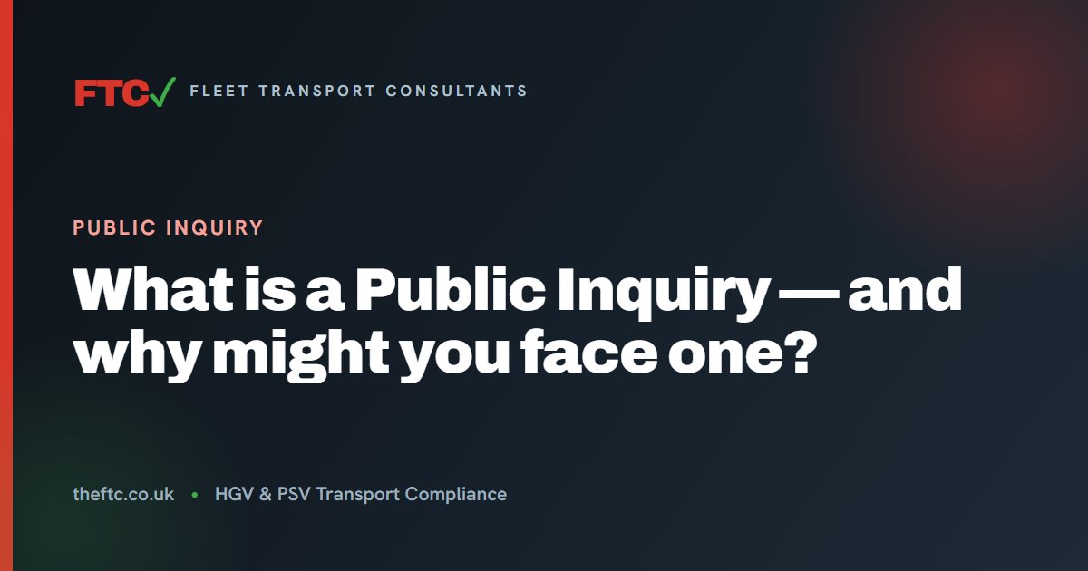 What is a Public Inquiry? | Fleet Transport Consultants